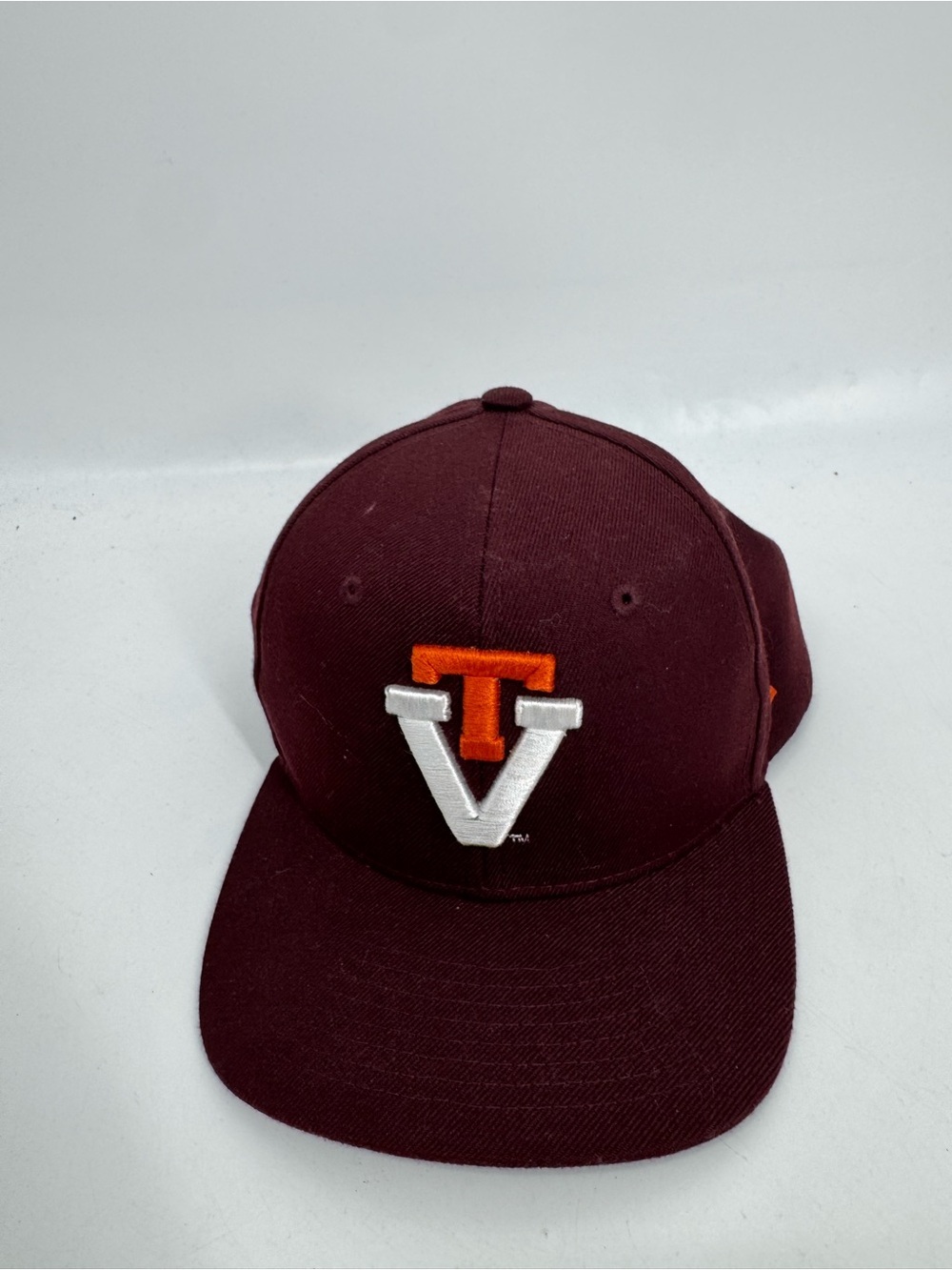 Zephyr Virginia tech Collegiate Baseball Cap Maroon Embroidered Structured Hat